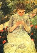 Mary Cassatt, Girl Sewing